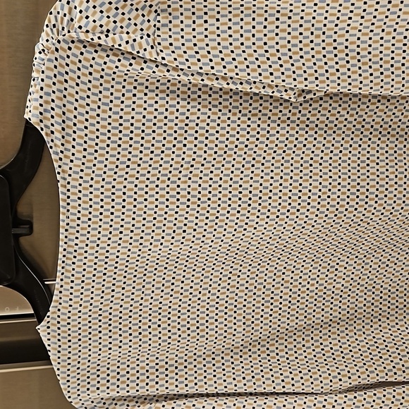 💕NORDSTROM💕 Geometric Print Button Down Blouse ~ White Tan Black Medium M NWT - Picture 6 of 11